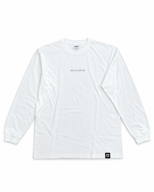 XCALIBUR SIMPLE LOGO Long tee (WHITE)